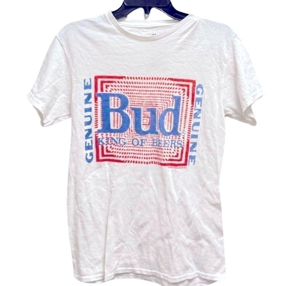 Junk Food Men's Budweiser Men Crew Neck Short Sleeve Printed T-Shirt, Psyche New - Picture 8 of 15